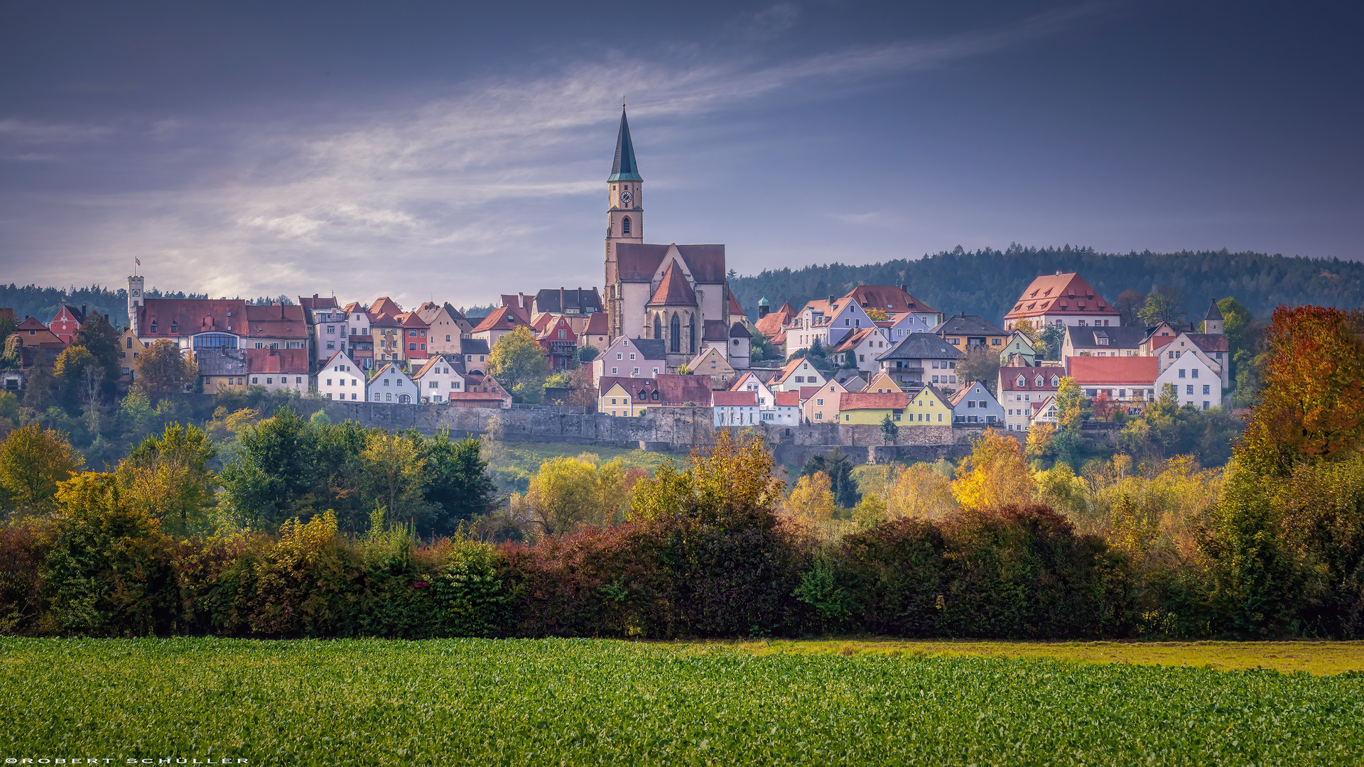 Nabburg, die Altstadt im Herbst 2020