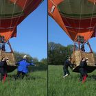 nach Bilderbuchlandung Ballon-Verholen