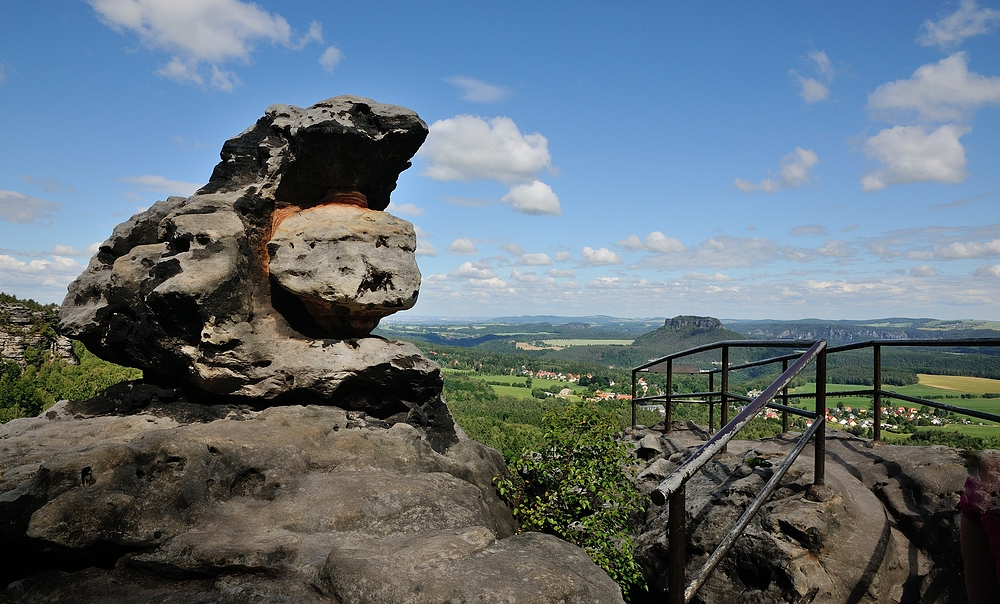 Nach ca. 550 Stufen steht man oben auf dem Papststein, von hier hat man einen tollen..