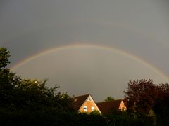 Nach dem Gewitter - doppelter Regenbogen über Münster