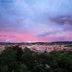 Nach dem Gewitter - Regenbogen mit Wolken über Stuttgart