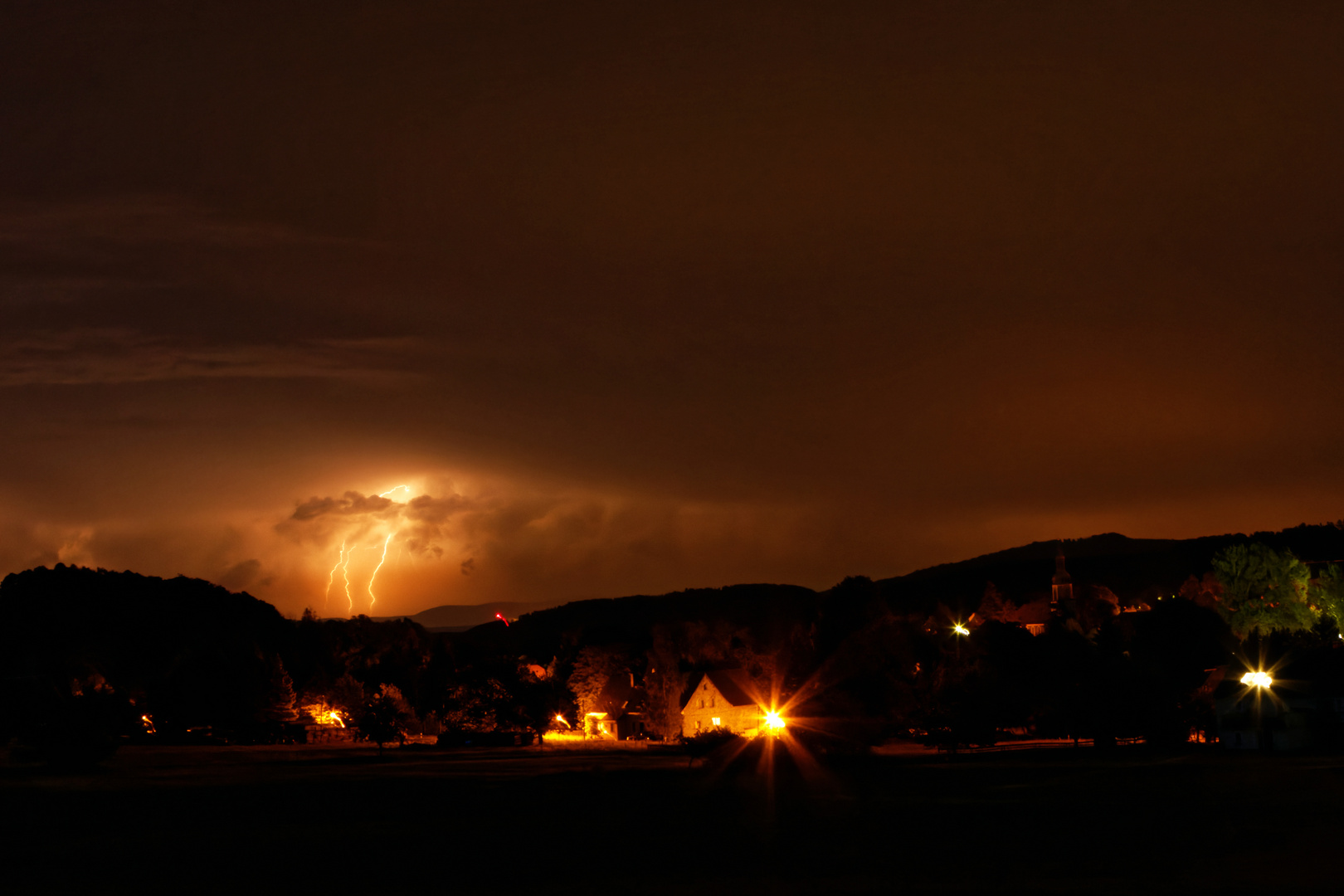 Nach dem Gewitter - Wetterleuchten - 