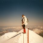 Nach dem Gipel vom Mount Blanc ist die Gouter Hütte 3815m das nächste Ziel