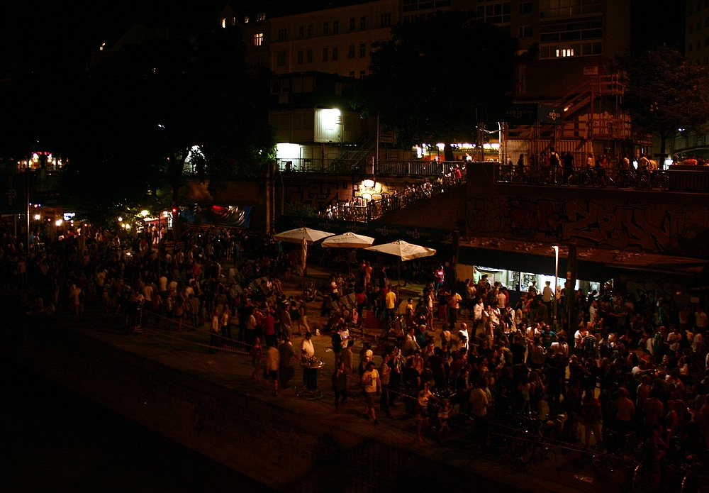 Nach dem Piefke Public Viewing am Donaukanal