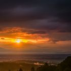 Nach dem Regen: Sonnenuntergang über den Vogesen