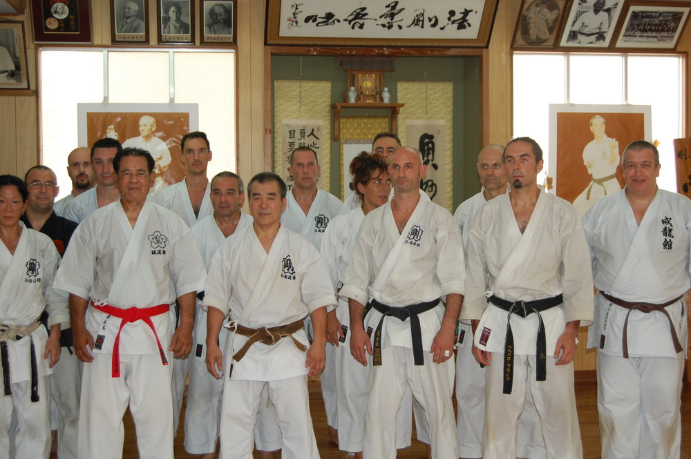 Nach dem Training bei Choyu Kiyuna Sensei