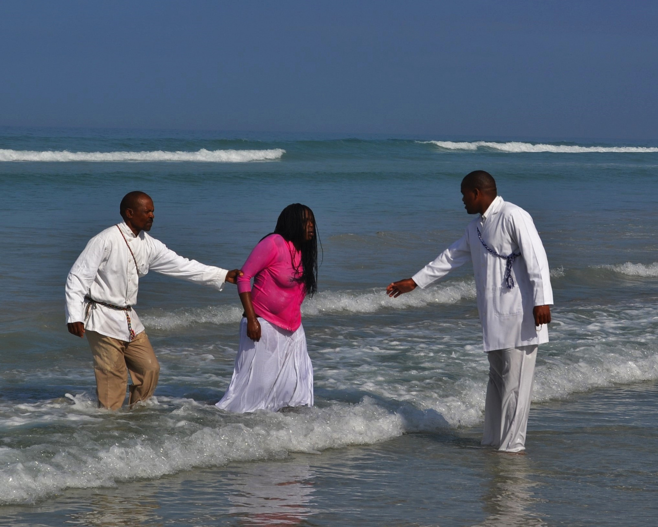 Nach der Taufe (eiskalt) im Ocean, Südafrika