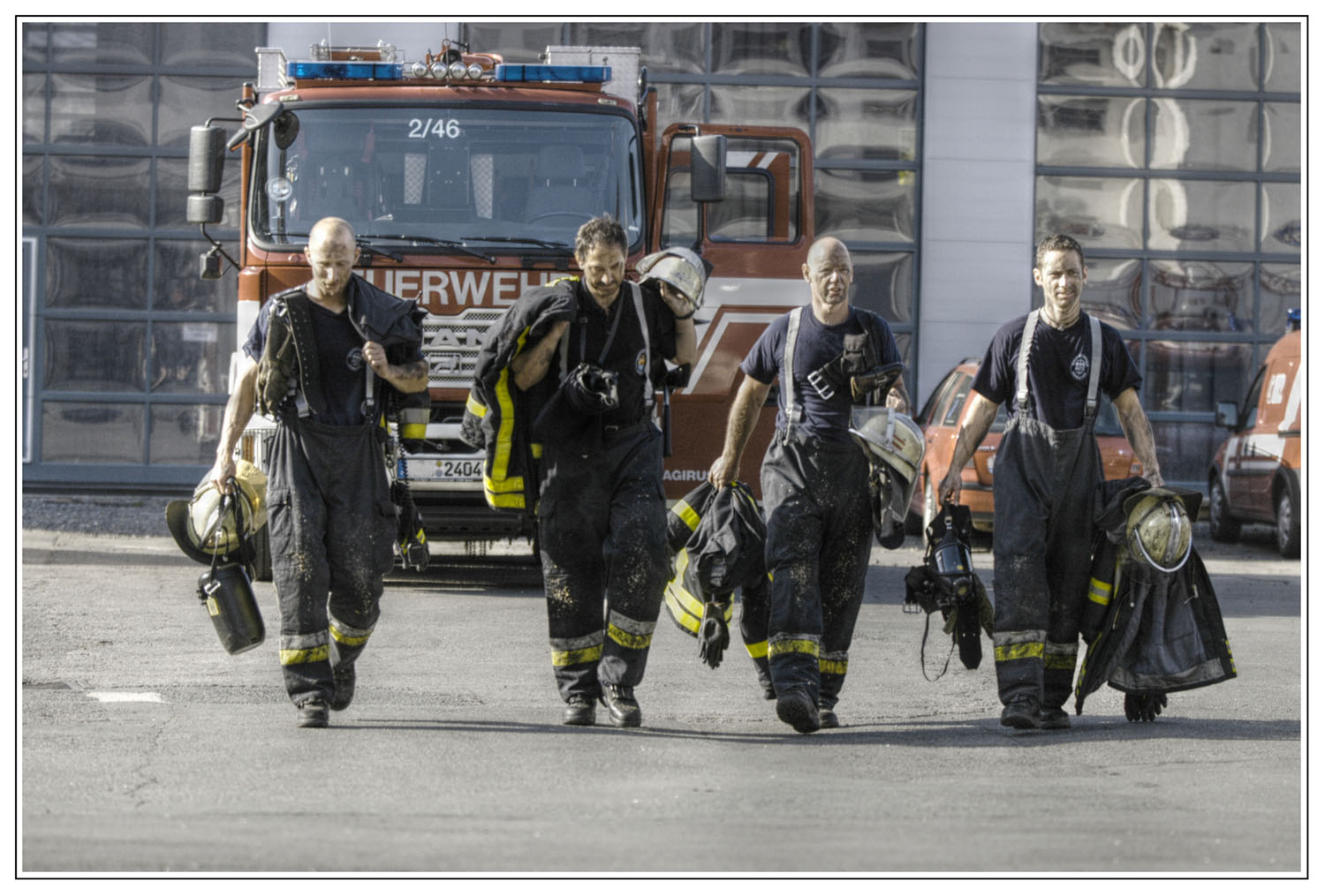 Nach erledigter Arbeit, zurück auf der Wache