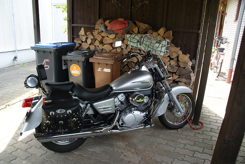 Nach grosser Fahrt wieder im Carport