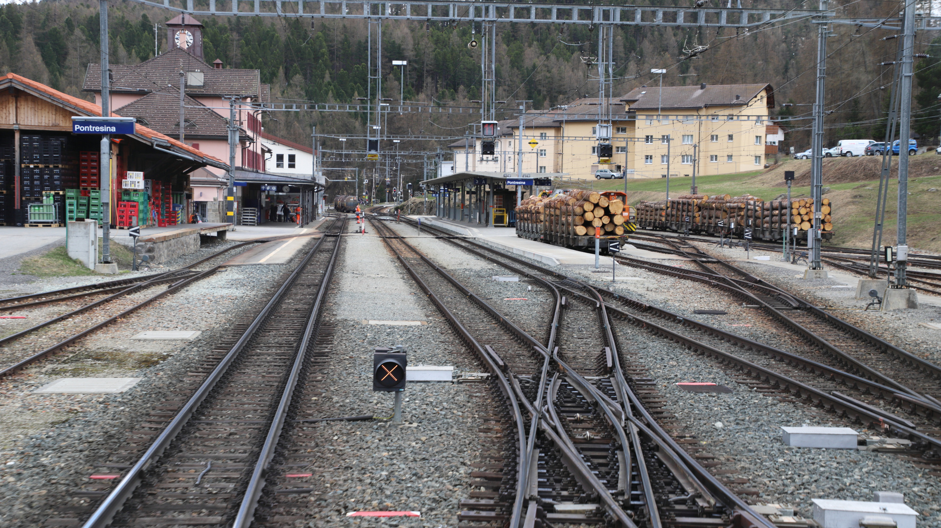 Nach kurzem Halt in Pontresina.....