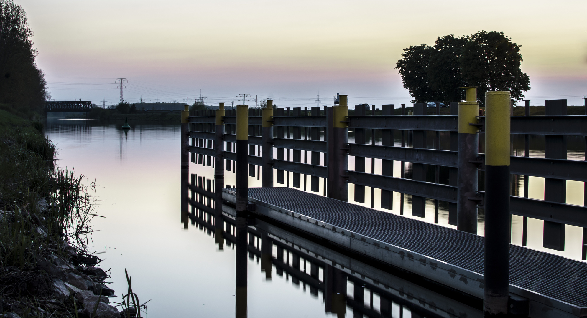 Nach Sonnenuntergang an der Havelschleuse