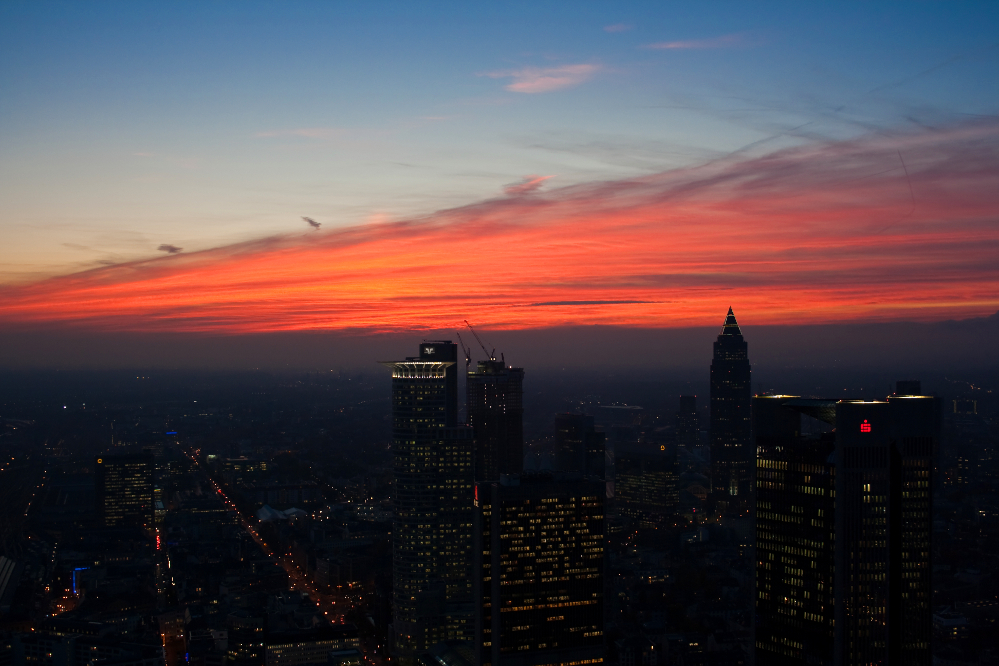 Nach Sonnenuntergang auf dem Maintower