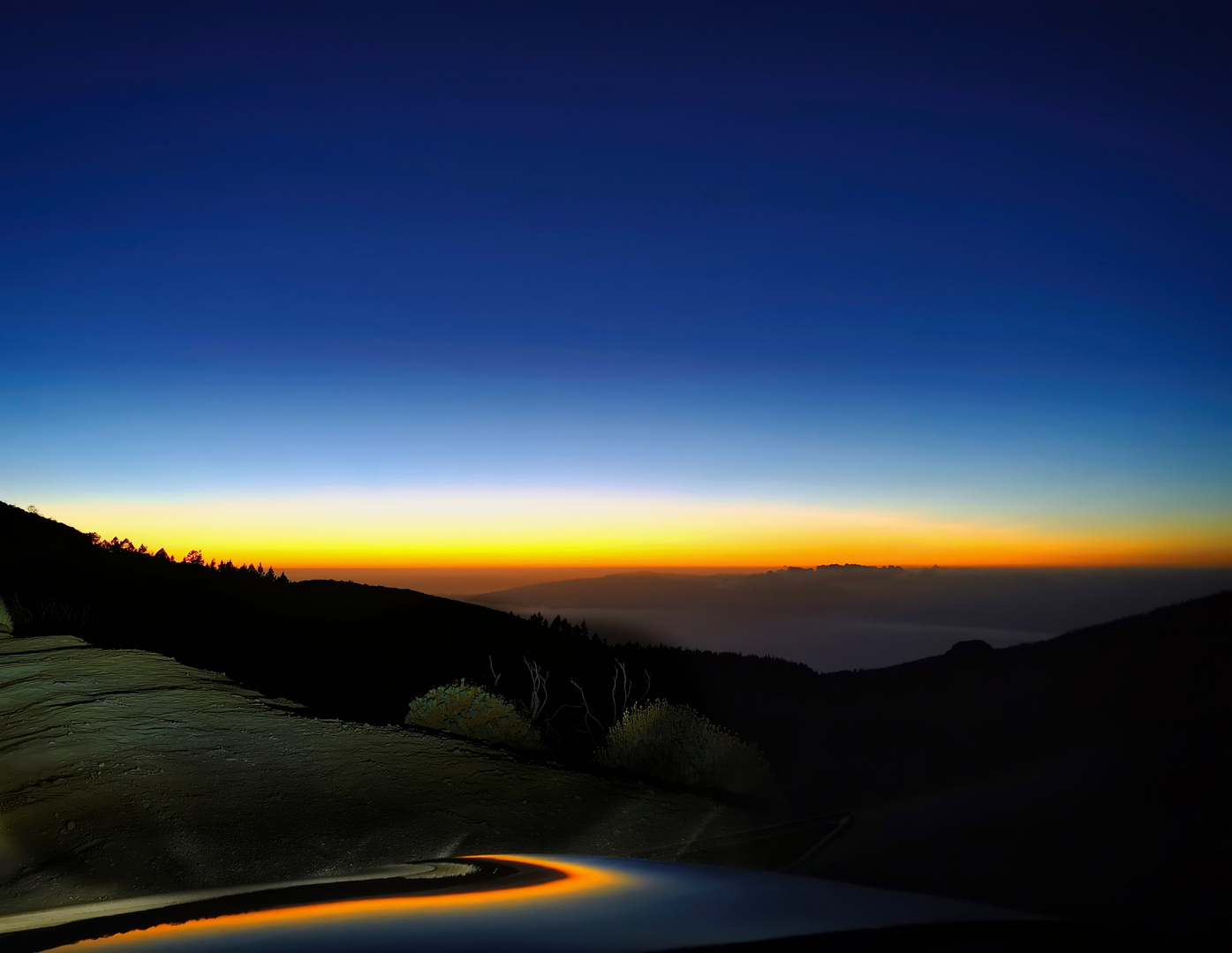 Nach Sonnenuntergang - Blick auf La Gomera