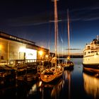 Nach Sonnenuntergang im Hafen von Seattle