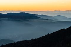 Nach Sonnenuntergang im Schwarzwald