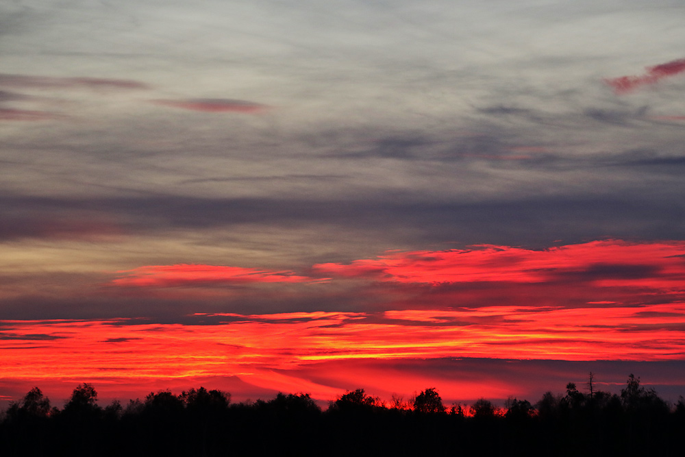 nach Sonnenuntergang kam das Abendrot