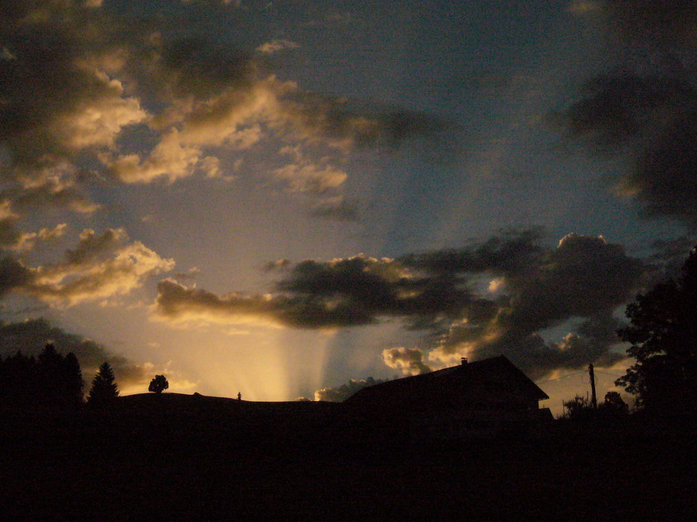 Nachbarn in Abendstimmung