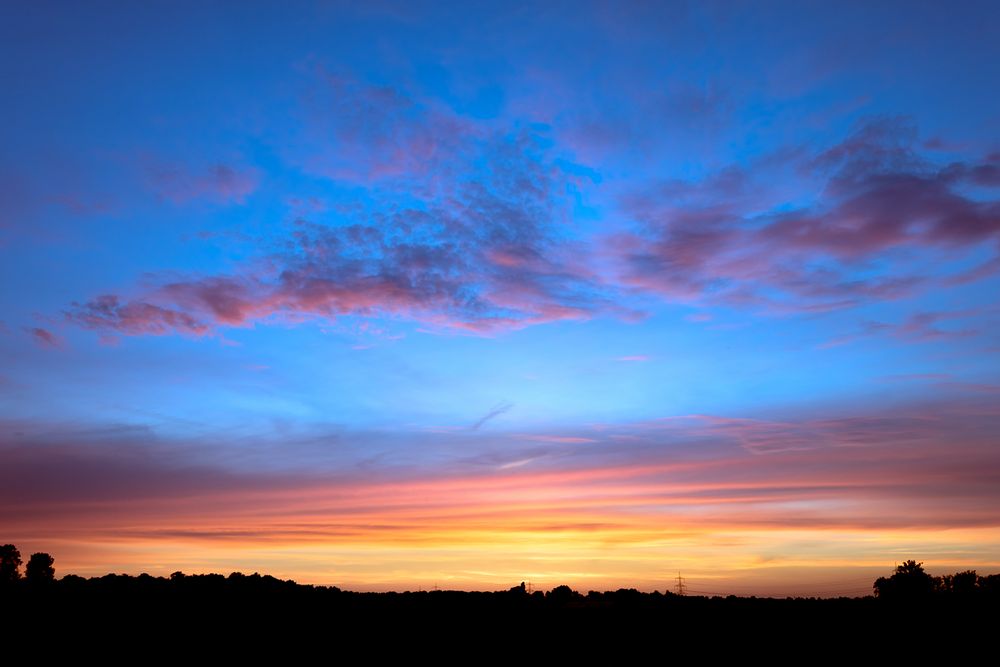 Nachdem die Sonne hinterm Horizont verschwand