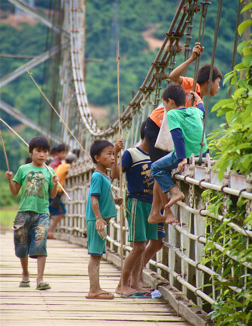 nachmittägliches fischervergnügen, laos 2010