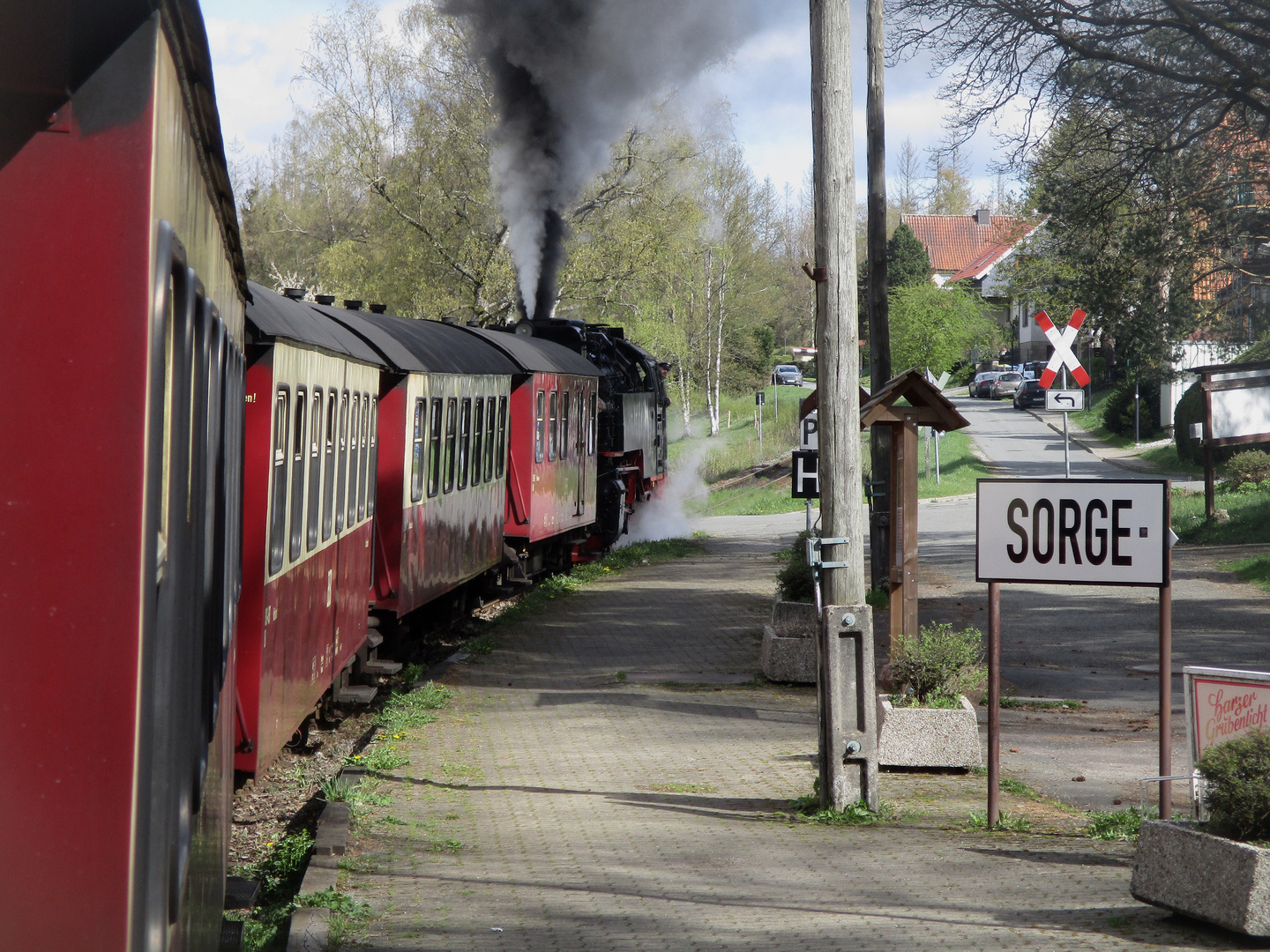 Nachmittagsrunde mit der 99 7232-4 zurück nach Nordhausen 1.