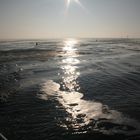 Nachmittagssonne über eisigem Wattenmeer