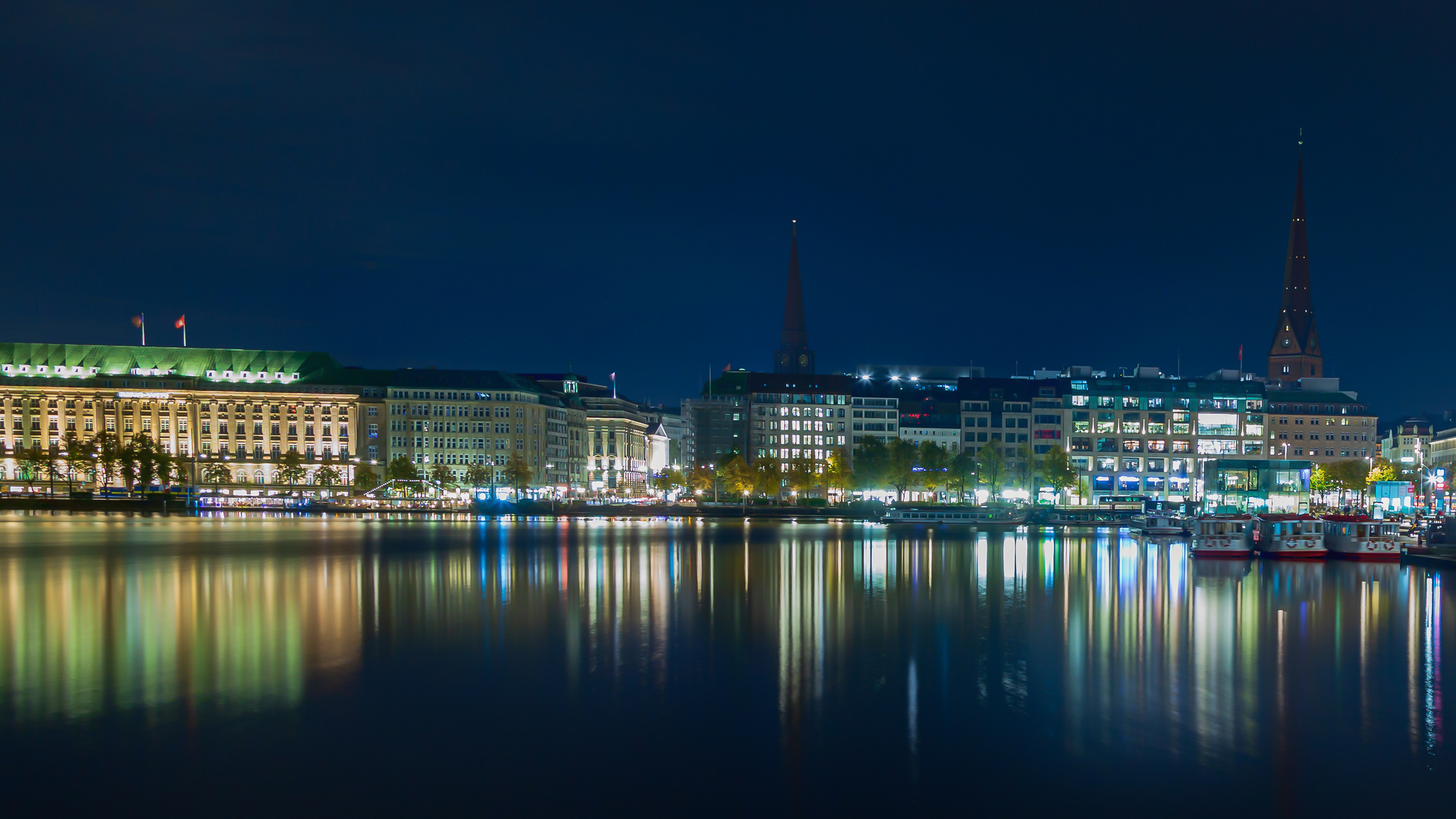 Nacht an der Alster