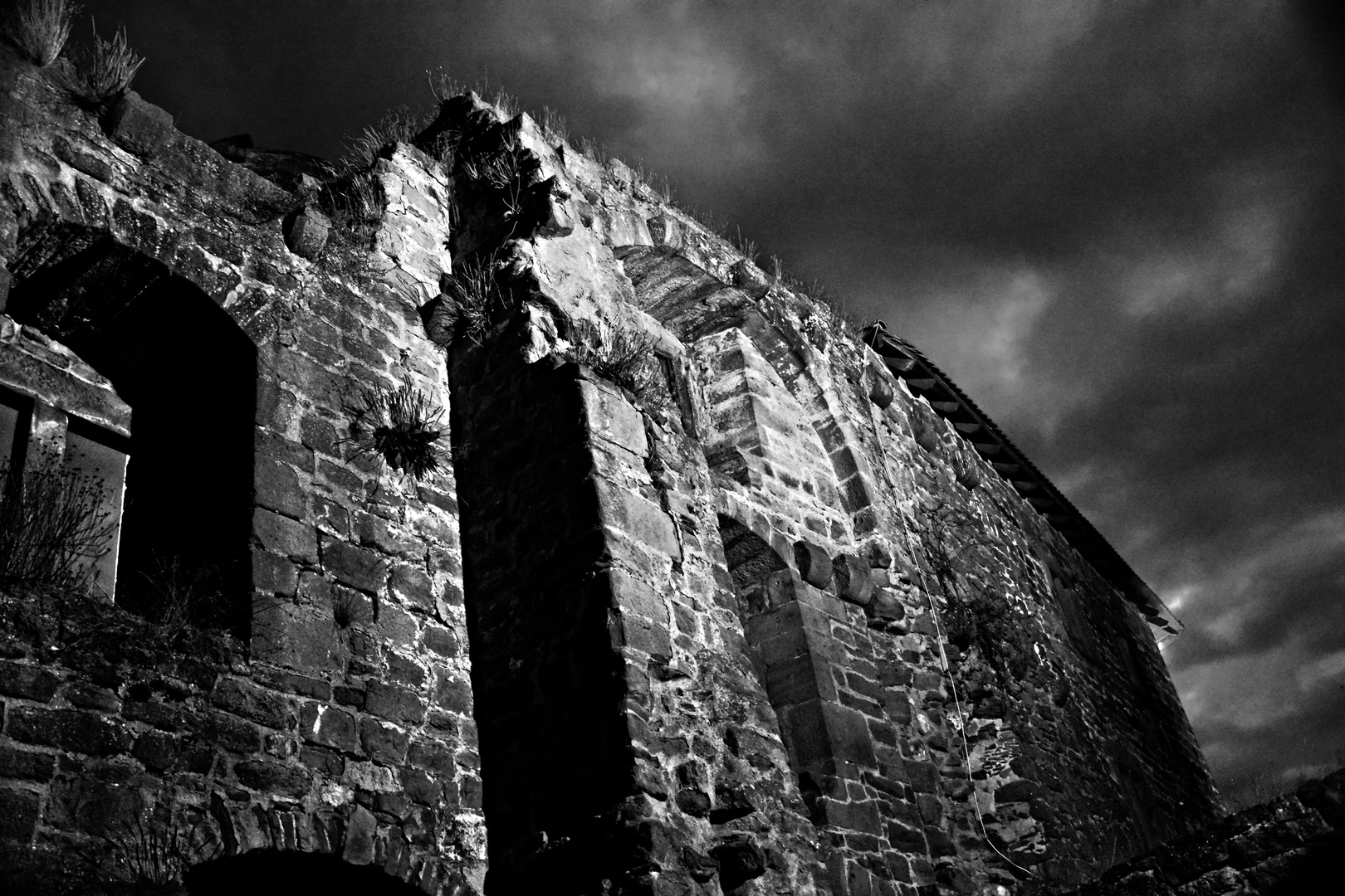 Nacht auf der Burgruine Hanstein