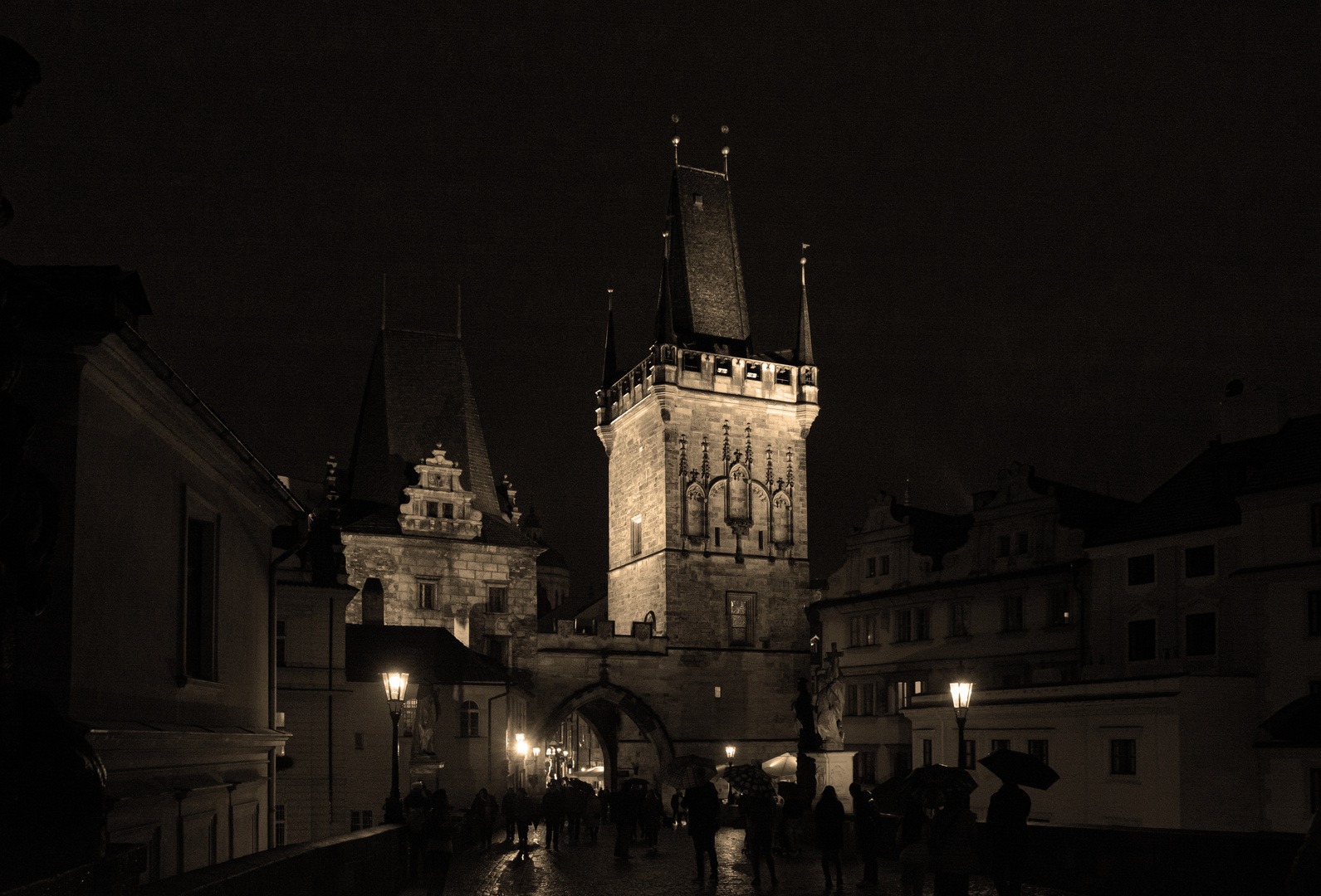 Nacht bei der Karlsbrücke