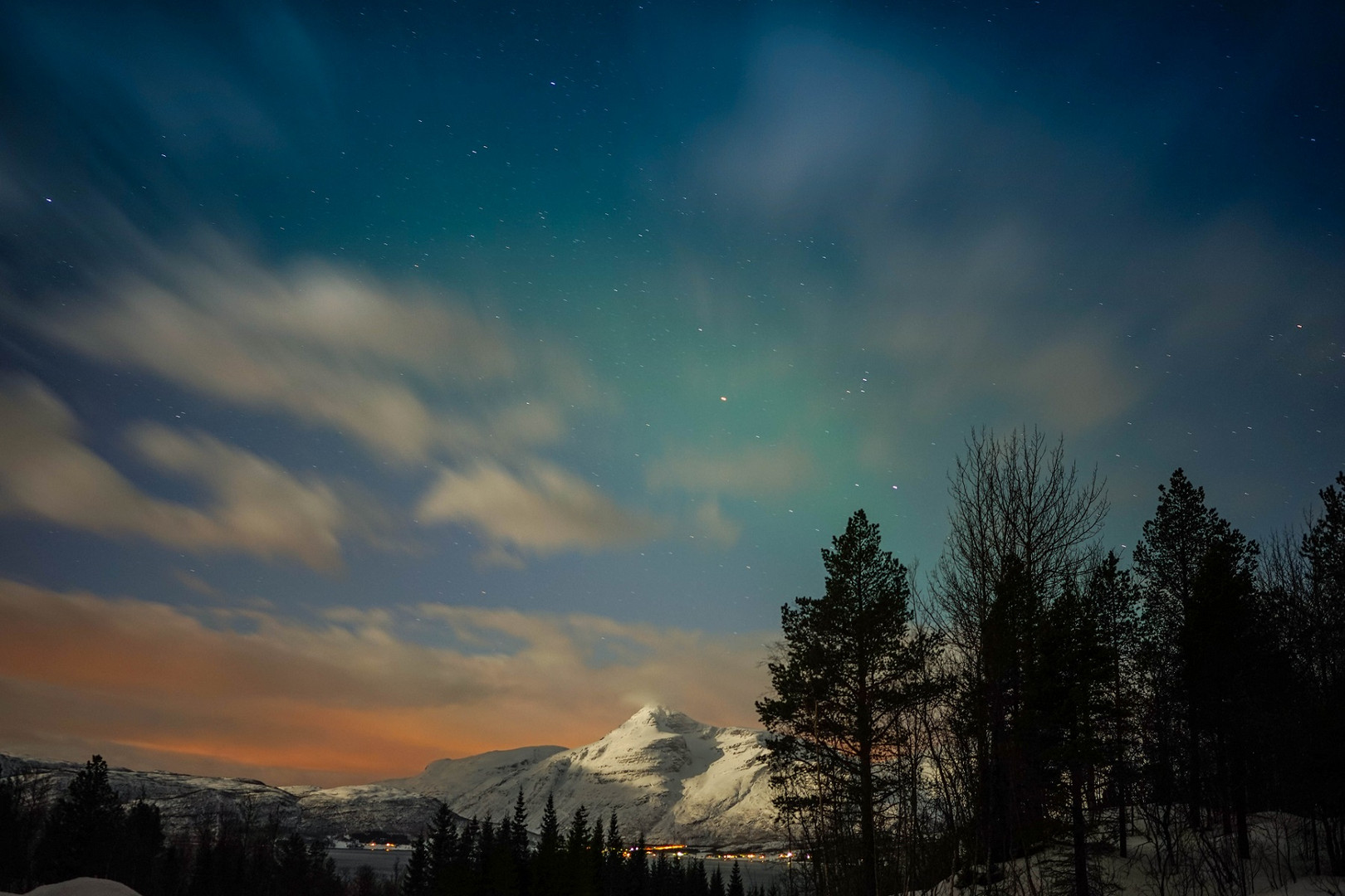 Nacht bei Malangen