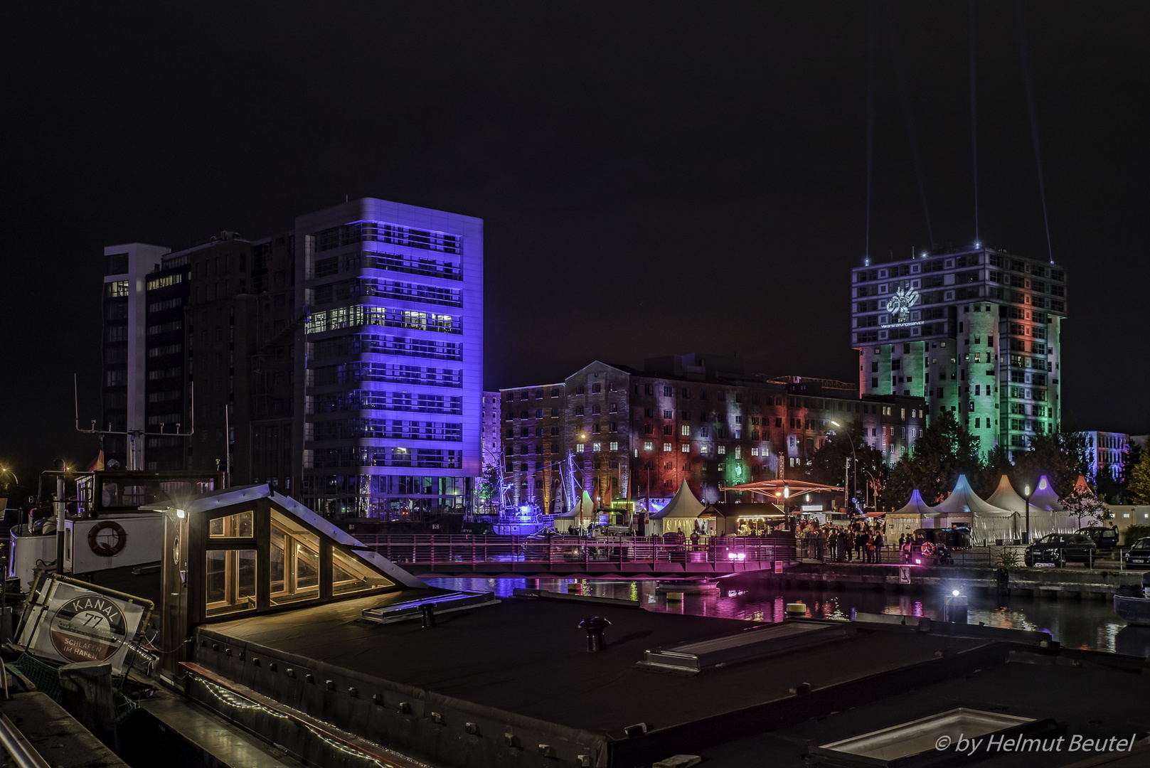 Nacht der Lichter in Harburg - Hafenblick