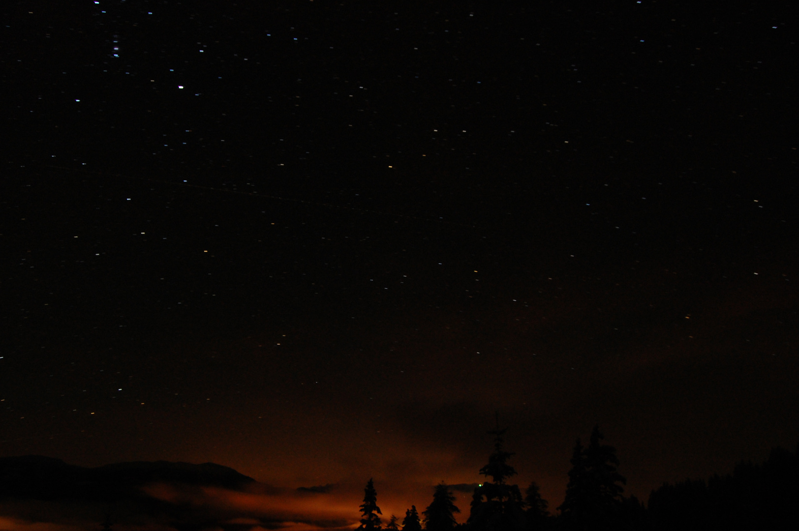 Nacht Himmel Über dem Lisatal