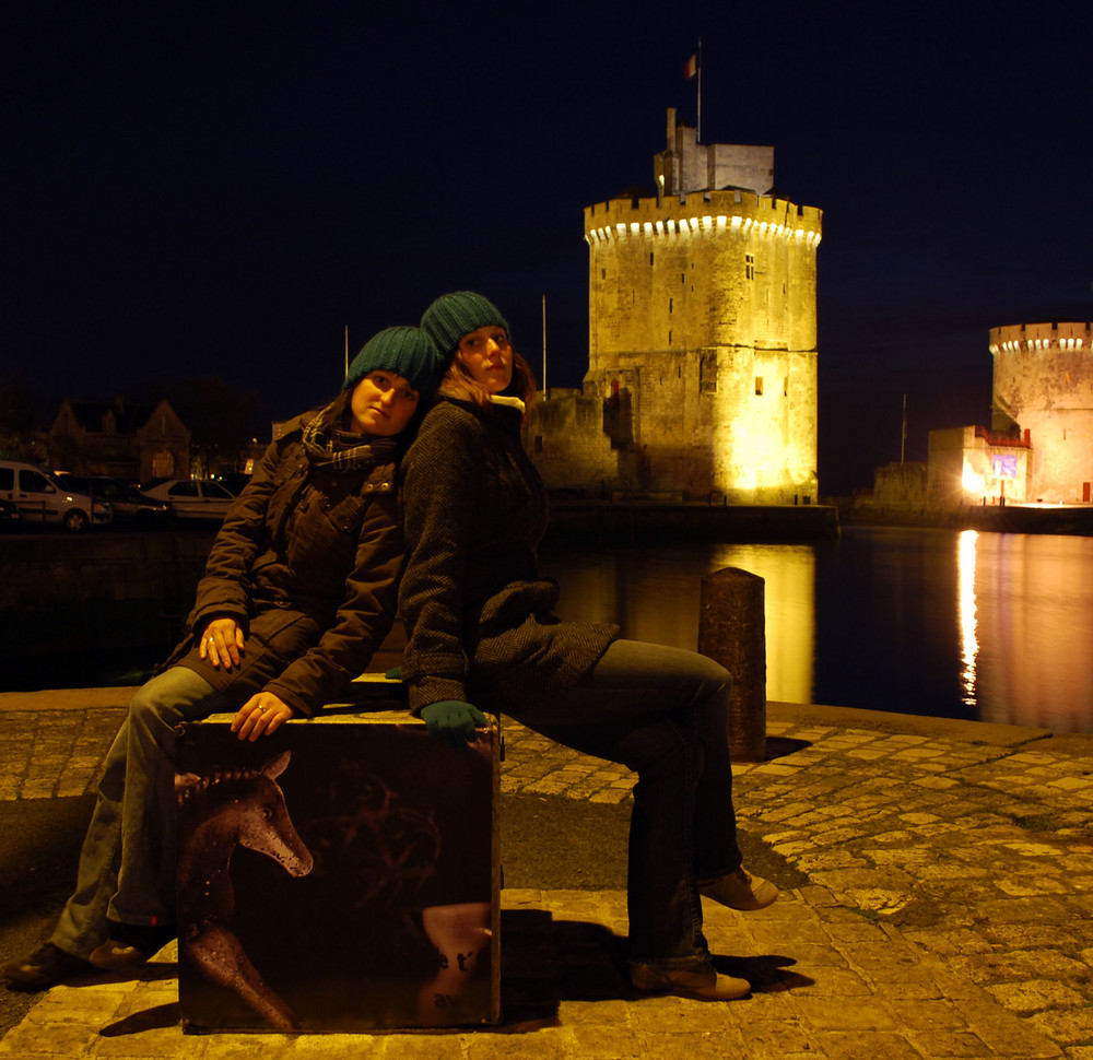 Nacht im Hafen von La Rochelle