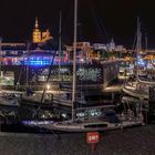 Nacht, im Hafen von Stralsund