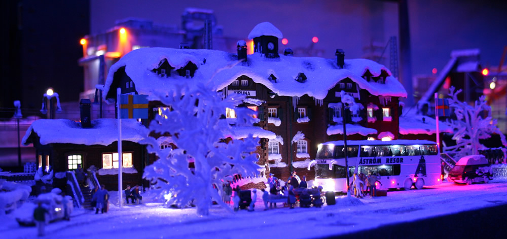 Nacht im Miniatur-Wunderland Hamburg