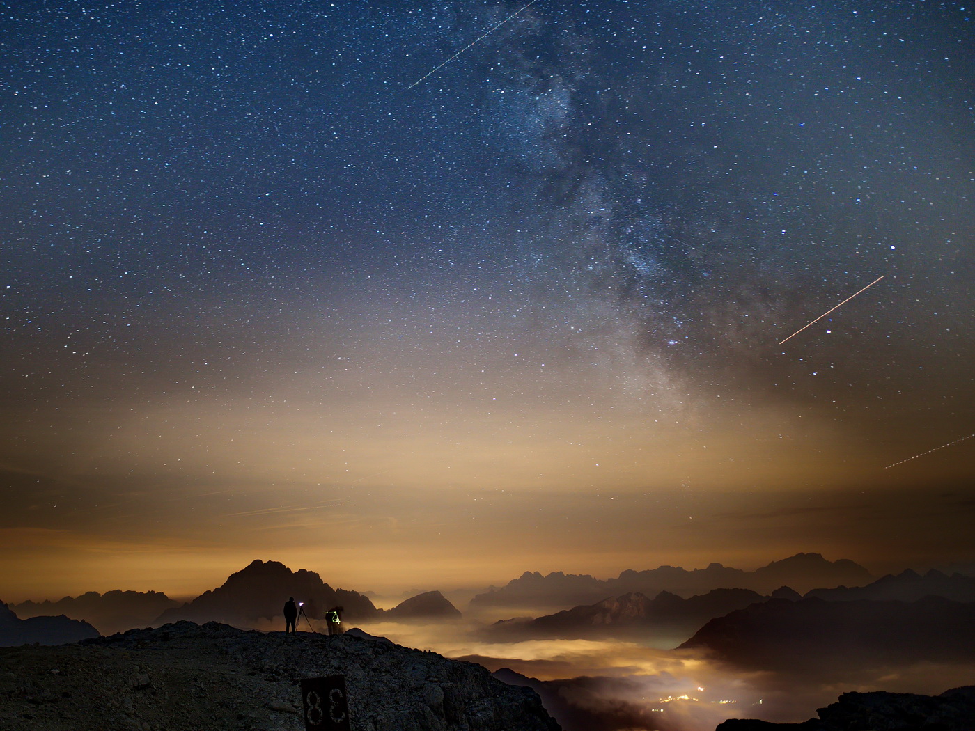 Nacht in den Dolomiten