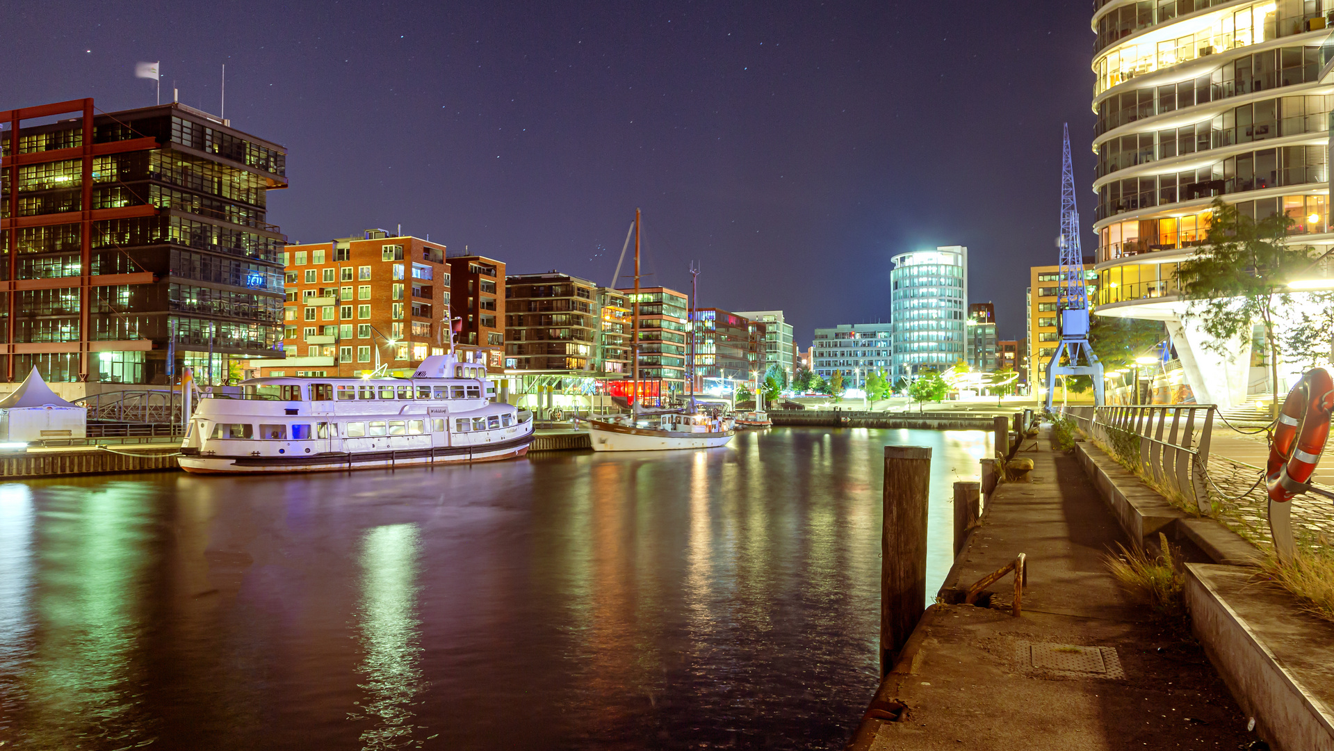 Nacht in der HafenCity