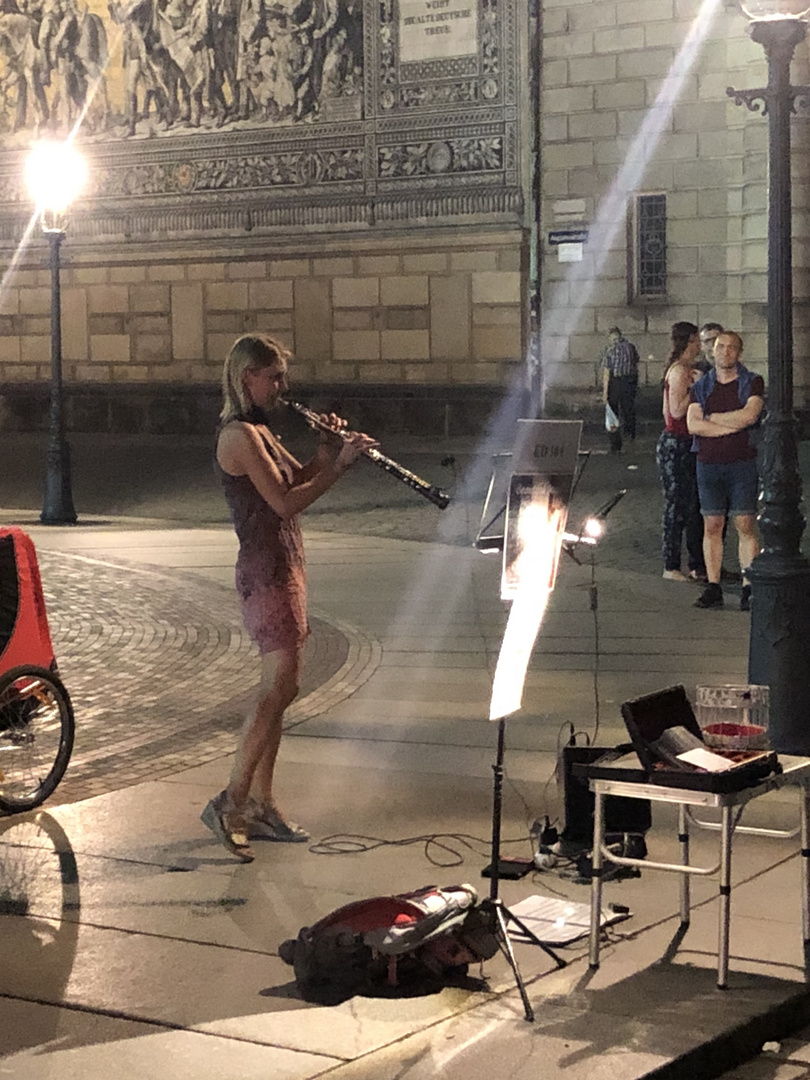 Nacht in Dresden mit Oboe