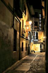 Nacht in einer Gasse