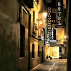 Nacht in einer Gasse