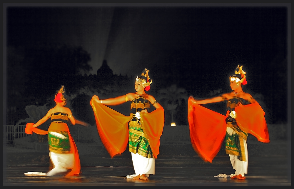 Nacht über Borobodur