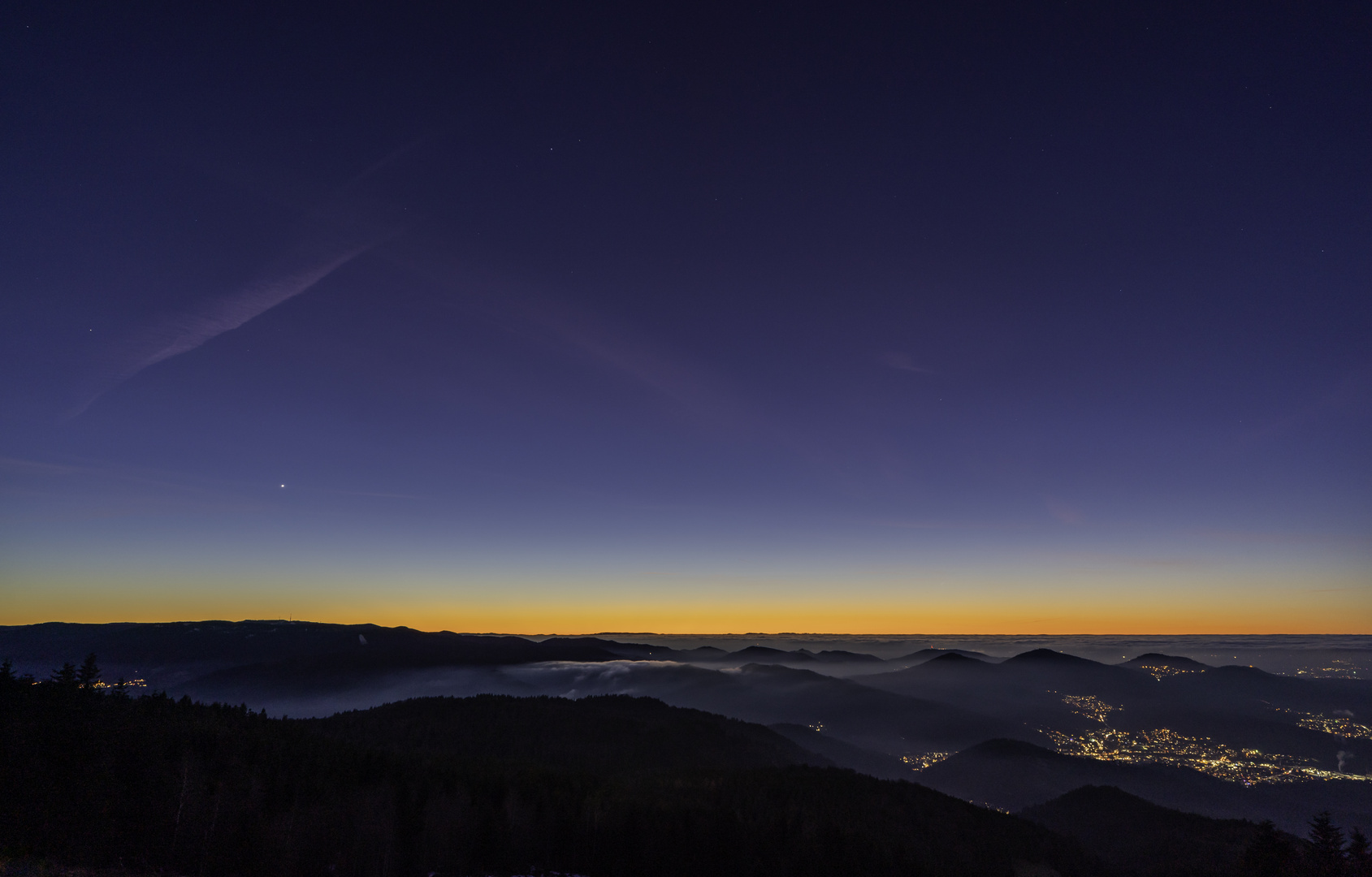 Nacht über dem Nordschwarzwald