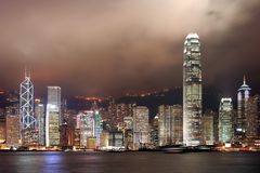 Nacht über Hongkong Island