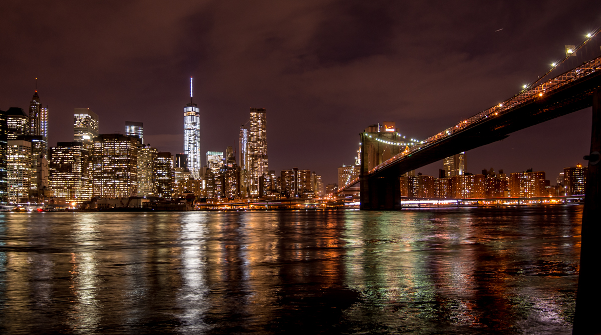 Nacht über Lower Manhattan