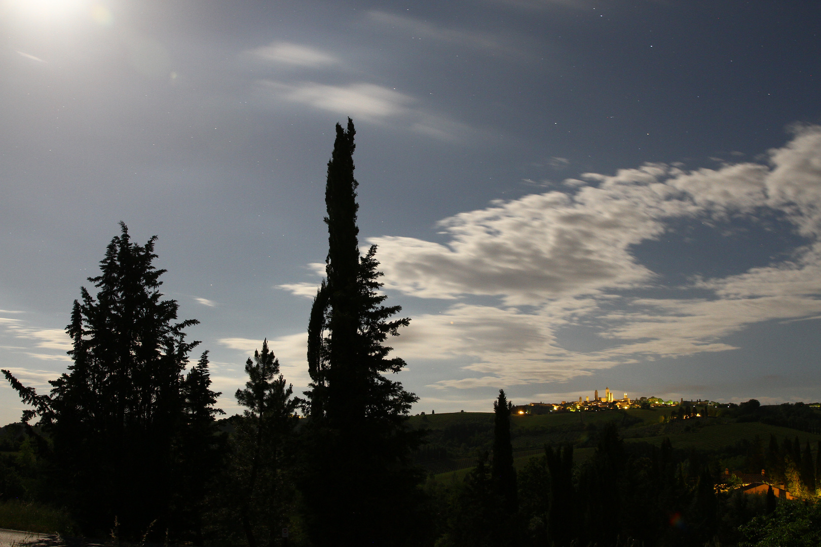 Nacht über San Gimignano