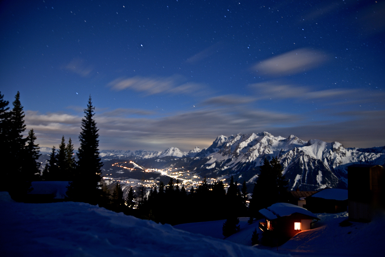 Nacht über Schladming