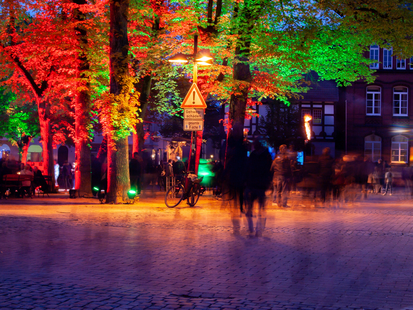 Nachtansichten 2018 in Bielefeld - Klosterplatz