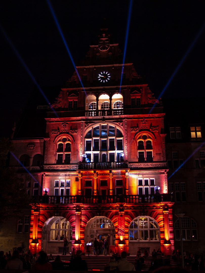 Nachtansichten 2018 in Bielefeld - Rathaus