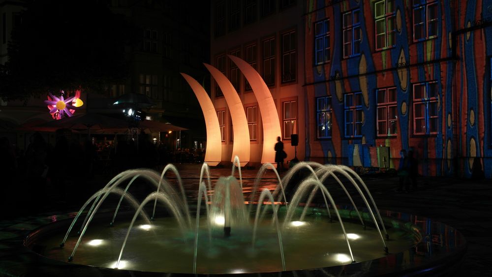 Nachtansichten Brunnen Altstadt