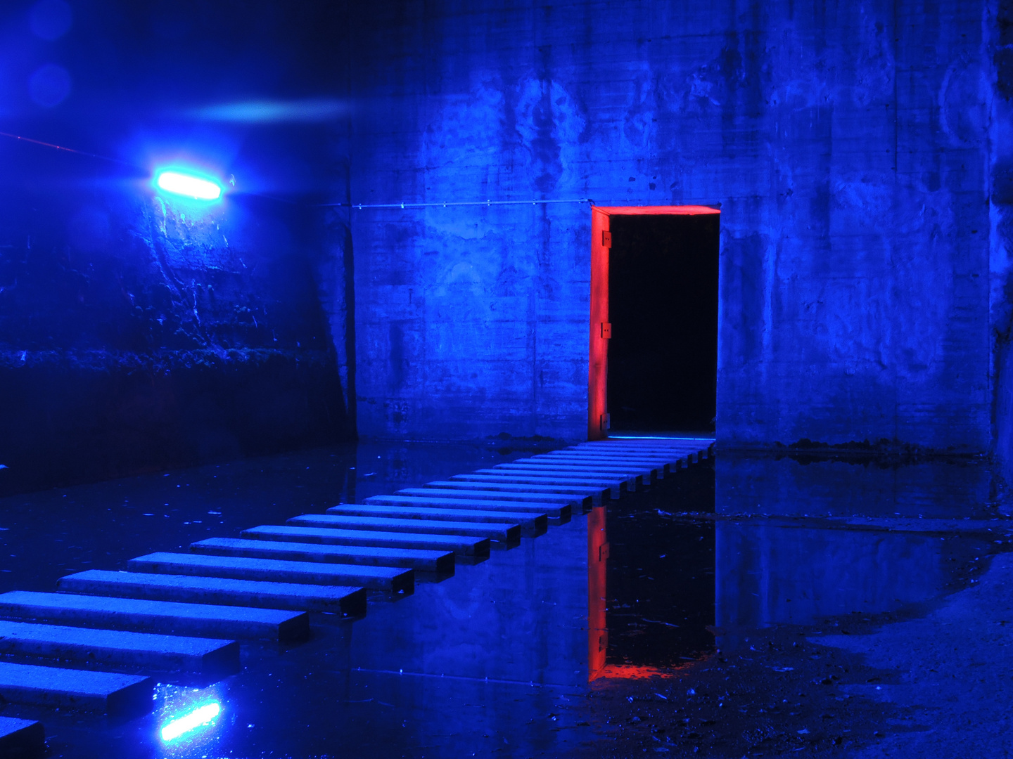 Nachtaufnahme im Landschaftspark Duisburg