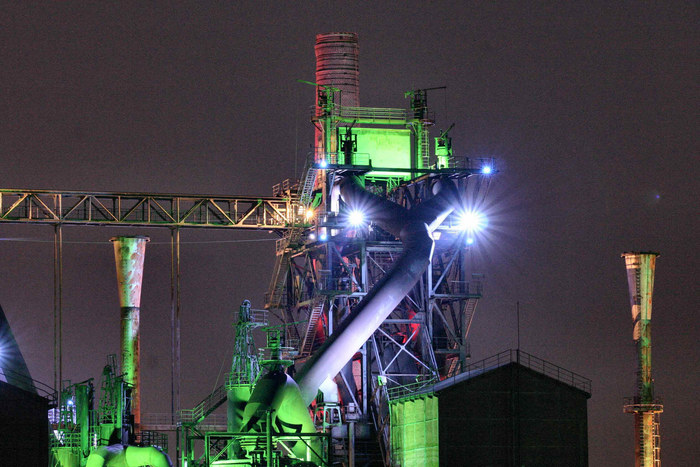 Nachtaufnahme im Landschaftspark Duisburg